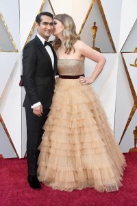 HOLLYWOOD, CA - MARCH 04:  Kumail Nanjiani (L) and Emily V. Gordon attend the 90th Annual Academy Awards at Hollywood & Highland Center on March 4, 2018 in Hollywood, California.  (Photo by Frazer Harrison/Getty Images)